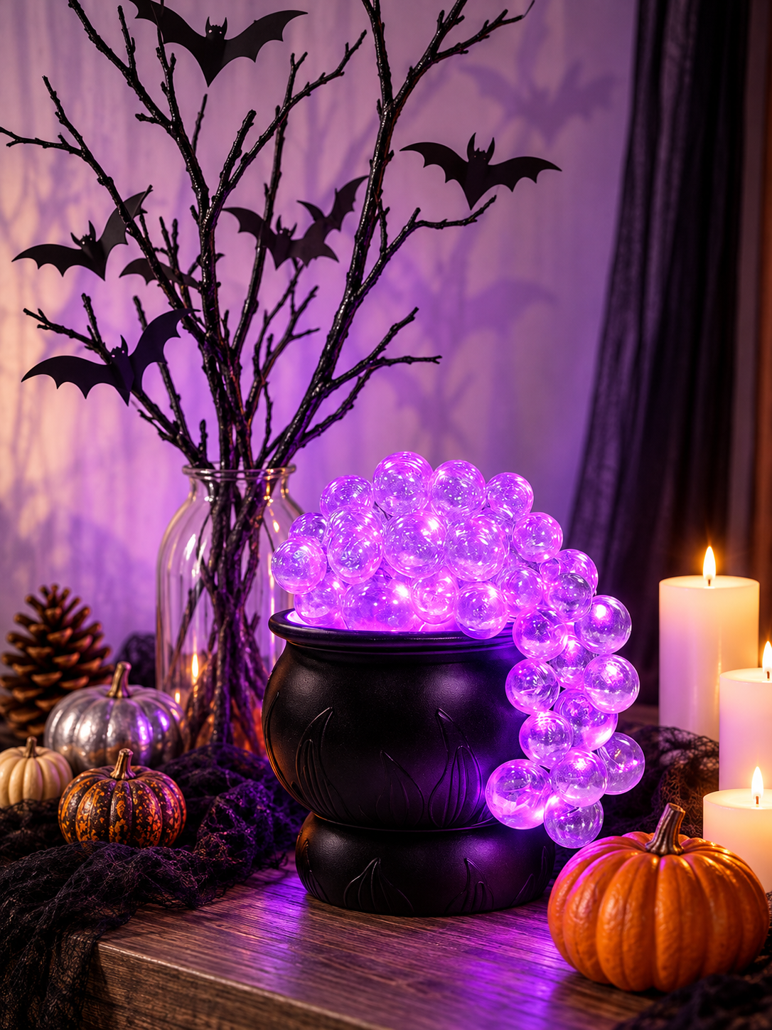 Witch’s Brew™ Halloween Bubbling Cauldron Lamp